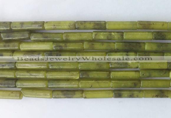 TBBS18 15 inches 4*13mm tube Taiwan jade gemstone beads