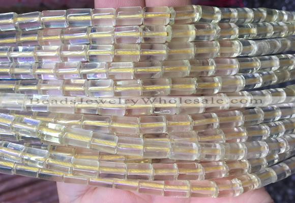 TBBS65 15 inches 5*7mm tube lemon quartz gemstone beads wholesale