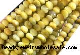 TEBS04 15 inches 6*10mm faceted rondelle golden tiger eye beads