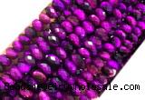 TEBS22 15 inches 5*8mm faceted rondelle purple tiger eye beads