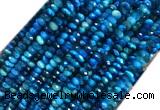 TEBS25 15 inches 2*4mm faceted rondelle blue tiger eye beads