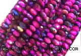 TEBS39 15 inches 5*8mm faceted rondelle colorful tiger eye beads