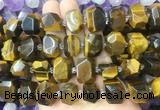 TEBS46 15 inches 12*16mm - 13*18mm faceted nuggets yellow tiger eye beads TEBS46 15 inches 12*16mm - 13*18mm faceted nuggets yellow tiger eye beads
