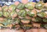 TRBS119 15 inches 13*18mm flat teardrop Unakite beads wholesale TRBS119 15 inches 13*18mm flat teardrop Unakite beads wholesale