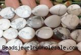 TRBS121 15 inches 13*18mm flat teardrop White howlite beads wholesale TRBS121 15 inches 13*18mm flat teardrop White howlite beads wholesale