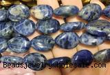 TRBS124 15 inches 13*18mm flat teardrop Sodalite beads wholesale TRBS124 15 inches 13*18mm flat teardrop Sodalite beads wholesale