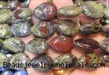 TRBS127 15 inches 13*18mm flat teardrop Dragon blood jasper beads wholesale TRBS127 15 inches 13*18mm flat teardrop Dragon blood jasper beads wholesale