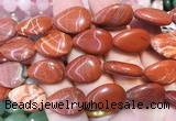 TRBS129 15 inches 13*18mm flat teardrop Red jasper beads wholesale TRBS129 15 inches 13*18mm flat teardrop Red jasper beads wholesale