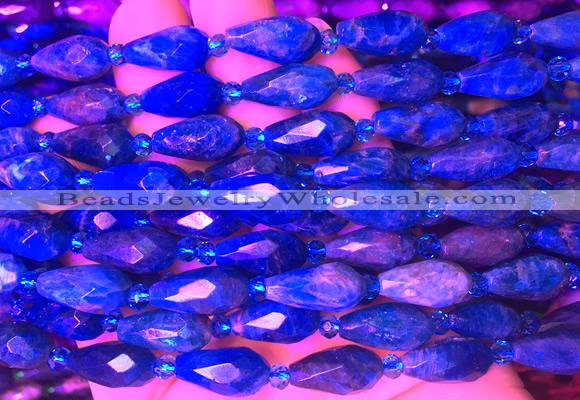 TRBS14 15 inches 8*16mm faceted teardrop apatite gemstone beads