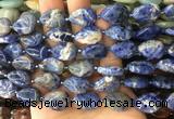 TRBS23 15 inches 13*18mm flat teardrop sodalite gemstone beads wholesale