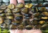 TRBS37 15 inches 13*18mm flat teardrop yellow tiger eye gemstone beads