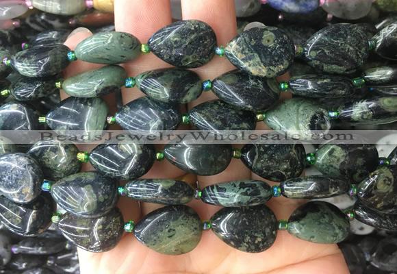 TRBS47 15 inches 13*18mm flat teardrop kambaba jasper gemstone beads