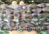 TRBS52 15 inches 11*22mm - 12*25mm faceted teardrop amethyst beads