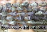 TRBS53 15 inches 11*22mm - 12*25mm faceted teardrop dogtooth amethyst beads