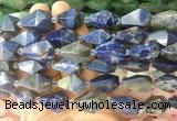 TRBS59 15 inches 11*22mm - 12*25mm faceted teardrop sodalite beads