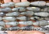 TRBS79 15 inches 10*30mm faceted teardrop labradorite beads wholesale