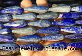 TRBS80 15 inches 10*30mm faceted teardrop lapis lazuli beads wholesale