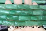 TWBS05 15 inches 9*20mm twist column green aventurine gemstone beads