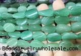 TWBS26 15 inches 13*18mm twist oval green aventurine beads wholesale