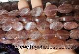 TWBS36 15 inches 13*18mm twist oval strawberry quartz beads wholesale