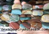 TWBS41 15 inches 18*25mm twist oval ocean agate beads wholesale