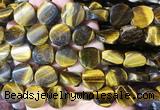 TWBS58 15 inches 16mm twist coin yellow tiger eye beads wholesale