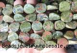 TWBS66 15 inches 16mm twist coin unakite beads wholesale