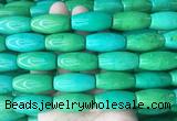 WBBS04 15 inches 15*30mm rice yellow green howlite turquoise beads wholesale WBBS04 15 inches 15*30mm rice yellow green howlite turquoise beads wholesale