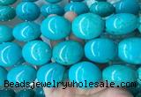 WBBS28 15 inches 23*27mm oval howlite turquoise gemstone beads wholesale WBBS28 15 inches 23*27mm oval howlite turquoise gemstone beads wholesale