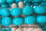 WBBS29 15 inches 25*30mm oval howlite turquoise gemstone beads wholesale WBBS29 15 inches 25*30mm oval howlite turquoise gemstone beads wholesale