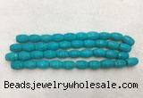 WBBS41 11*15mm carved rice loose howlite turquoise gemstone beads wholesale WBBS41 11*15mm carved rice loose howlite turquoise gemstone beads wholesale