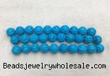WBBS48 14mm carved round loose howlite turquoise gemstone beads wholesale WBBS48 14mm carved round loose howlite turquoise gemstone beads wholesale
