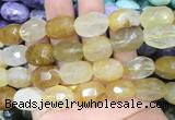 YCBS02 15 inches 12*16mm - 13*18mm faceted nuggets yellow quartz beads YCBS02 15 inches 12*16mm - 13*18mm faceted nuggets yellow quartz beads